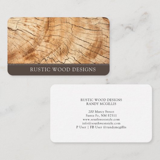 木工用木材名刺 名刺 (正面/裏面)