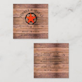 木工素朴材 スクエア名刺 (正面/裏面)