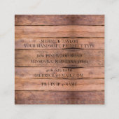 木工素朴材 スクエア名刺 (裏面)