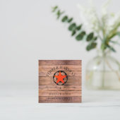 木工素朴材 スクエア名刺 (スタンド正面)