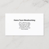 木工職人による木目の質感の仕上げ 名刺 (裏面)