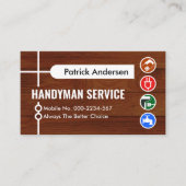 木工請負業者の十字線 名刺 (正面)