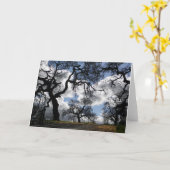 木幽霊のよく出るの美しい自然風景写真 カード (黄色い花)