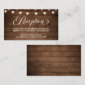 木弦素朴ライトウェディングレセプション詳細 エンクロージャーカード (正面/裏面)