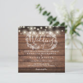 木弦素朴ライト角結婚線 招待状 (スタンド正面)