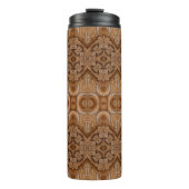 木彫りの壁の密集抽象的な、古代のアンティーク、  タンブラー (正面)