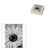 木彫りスタンプひまわり ラバースタンプ (押印)