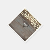 木彫りハートの国素朴と照明 スタンダードカクテルナプキン (角)