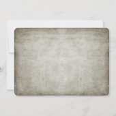 木彫りハート素朴とヴィンテージ結婚式 招待状 (裏面)