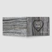 木彫りハート素朴結婚ズ ゲストブック (全面)