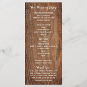 木彫りハート素朴結婚式 プログラム (裏面)