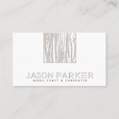 木彫りモダンプロフェッショナル大工Qrコード 名刺 (正面)