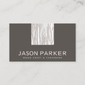 木彫りモダンプロフェッショナル大工Qrコード 名刺 (正面)