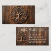 木彫り名刺 名刺 (正面/裏面)