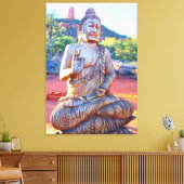 木彫り坐像 キャンバスプリント (インサイチュ (リビング))