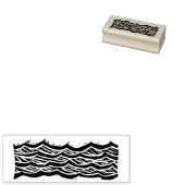 木彫り波 ラバースタンプ (押印)