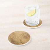 木彫り犬のポープリント コースター (側面)