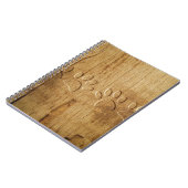 木彫り犬のポープリント ノートブック (左側)