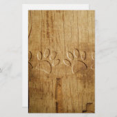 木彫り犬のポープリント 便箋 (正面/裏面)