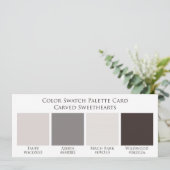 木彫り色結婚見本パレットカード (スタンド正面)