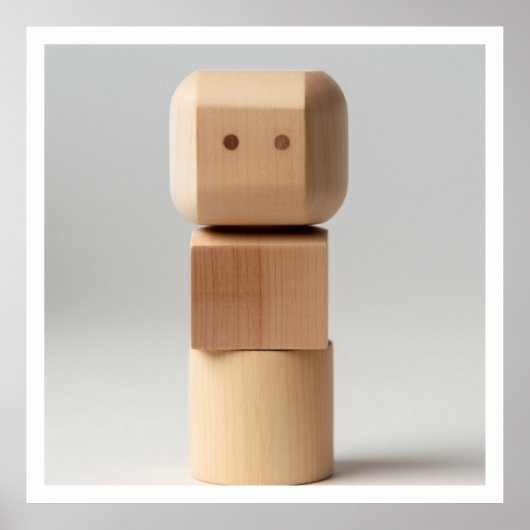 木彫り顔 ポスター (正面)