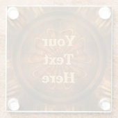 木彫り ガラスコースター (裏面)