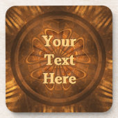 木彫り コースター (正面)