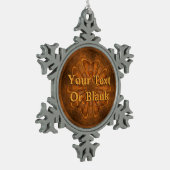 木彫り スノーフレークピューターオーナメント (左)