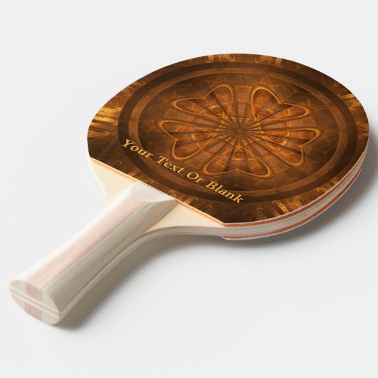 木彫り 卓球ラケット (正面アングル)