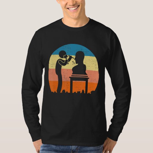 木彫を彫刻家で作る Tシャツ (正面)
