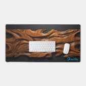 木彫パーソナライズされたパネル卓上マット デスクマット (キーボード&マウス)