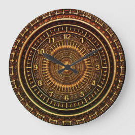 木彫フェイクり時計 ラージ壁時計