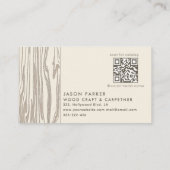 木彫プロフェッショナル大工Qrコード 名刺 (裏面)