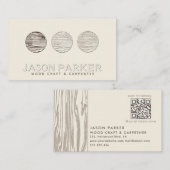 木彫プロフェッショナル大工Qrコード 名刺 (正面/裏面)