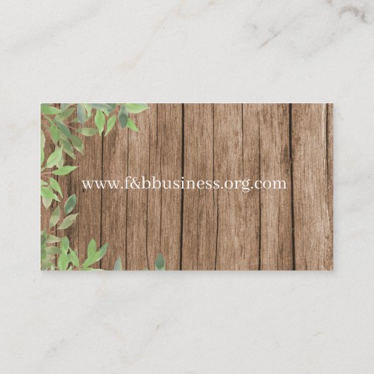 木彫名刺 名刺 (裏面)