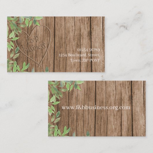 木彫名刺 名刺 (正面/裏面)