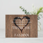 木彫素朴ハートサンキューカード サンキューカード (スタンド正面)