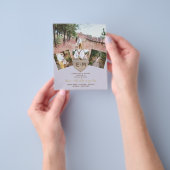 木彫素朴ハートPHOTO COLLAGE Invitati チラシ (手)