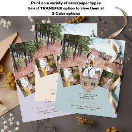 木彫素朴ハートPHOTO COLLAGE Invitati チラシ