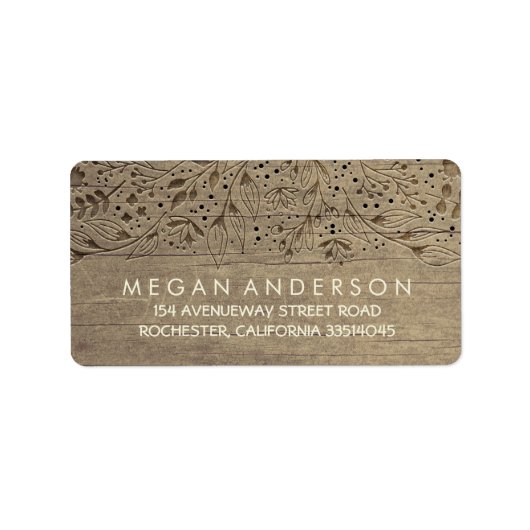 木彫素朴結婚花 ラベル (正面)