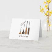 木彫 カード (黄色い花)