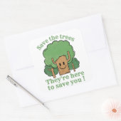 木救々が君の所に来救た スクエアシール (封筒)