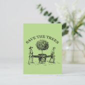 木救材ヴィンテージイラストレーションはがき1 ポストカード (スタンド正面)