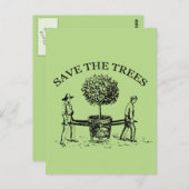 木救材ヴィンテージイラストレーションはがき1 ポストカード (正面/裏面)