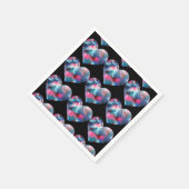 木数々の色絵を描ハート スタンダードカクテルナプキン (角)