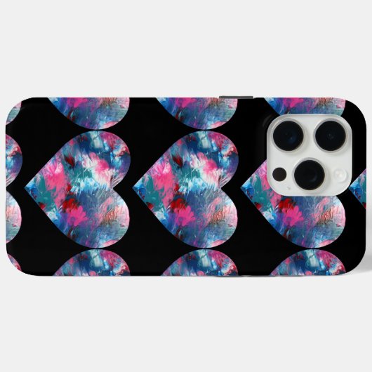 木数々の色絵を描ハート Case-Mate iPhoneケース (裏面 (横))