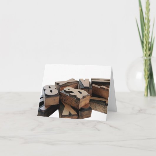 木文字 カード (正面)