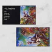 木星とライオンのギリシャ神話、黒い紙 名刺 (正面/裏面)