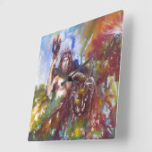 木星とライオン スクエア壁時計 (傾斜)