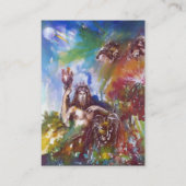 木星とライオン、赤白青茶色 名刺 (裏面)